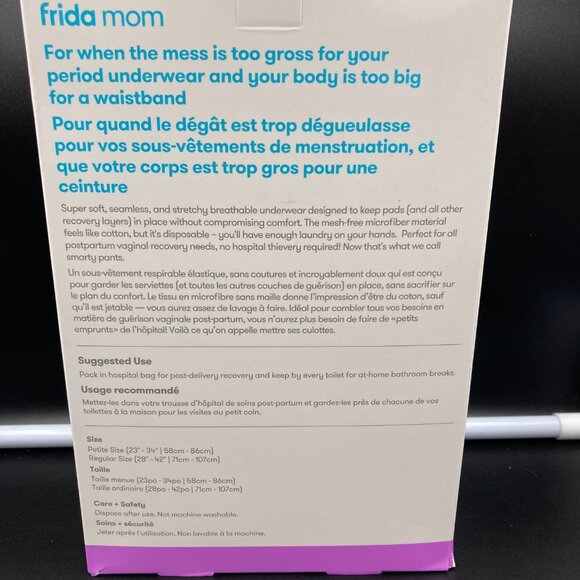 Frida Mom Disposable Postpartum Underwear Boyshort Briefs Size Regular 8 Count - Picture 3 of 3